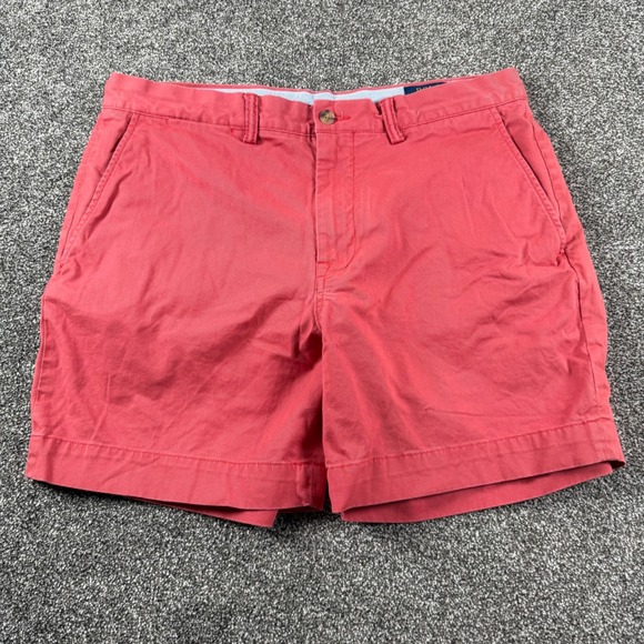 Polo Ralph Lauren Other - Polo Ralph Lauren Chino Shorts 33x5.5 Coral Pink Stretch Classic Fit Pony Logo